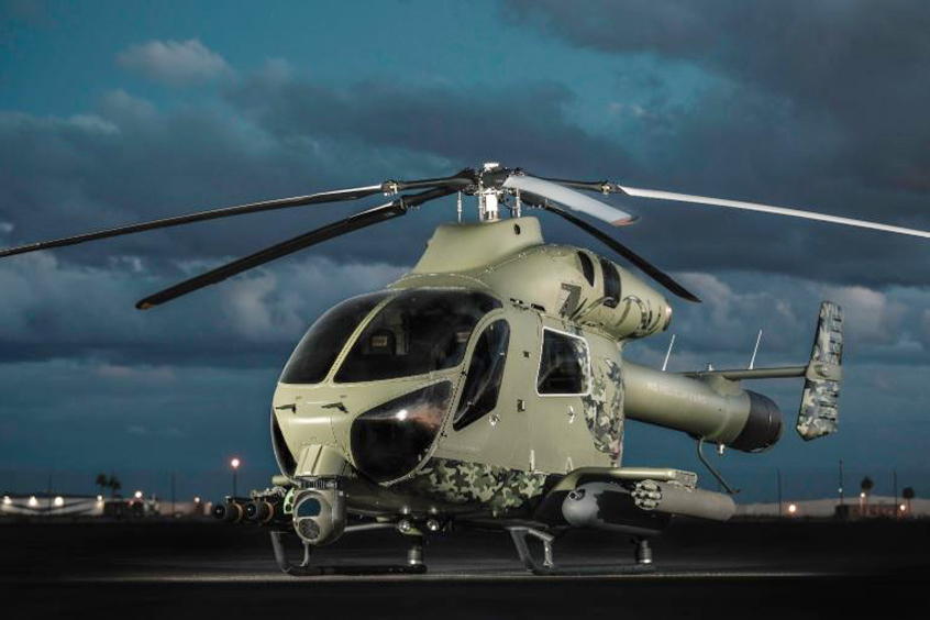 MD Helicopter Inc.’s MD 969 Combat Attack Helicopter with Genesys Aerosystems Advanced IDU-680 integrated all-glass cockpit.