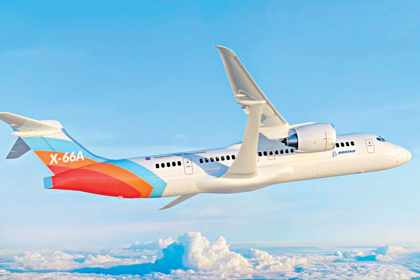 NASA and Boeing unveiled the new X-66A livery at EAA AirVenture Oshkosh. (Image: Boeing)