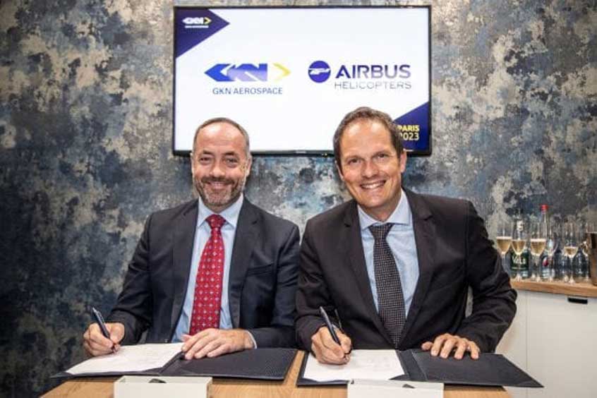 Shawn Black, President - Defence Airframe at GKN Aerospace, and
Matthieu Louvot, Executive Vice President Programmes at Airbus Helicopters, sealed the agreement.