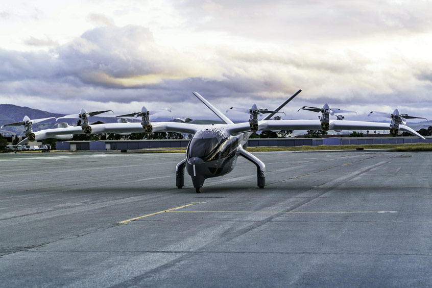 Archer's Midnight eVTOL aircraft at the company's flight test facility in Salinas, CA. (Photo: Business Wire)