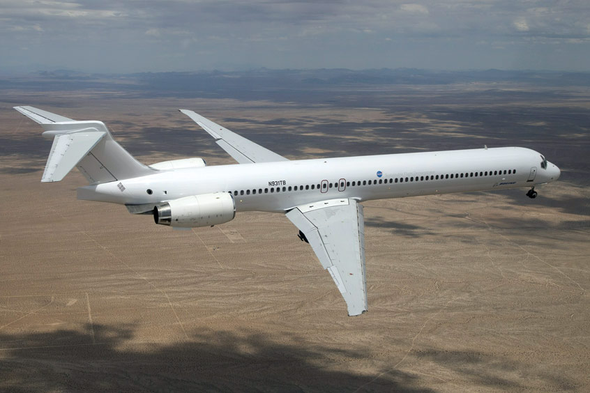 Boeing will modify this MD-90 to test the Transonic Truss-Braced Wing configuration as part of NASA’s Sustainable Flight Demonstrator project. (NASA photo) (PRNewsfoto/Boeing)