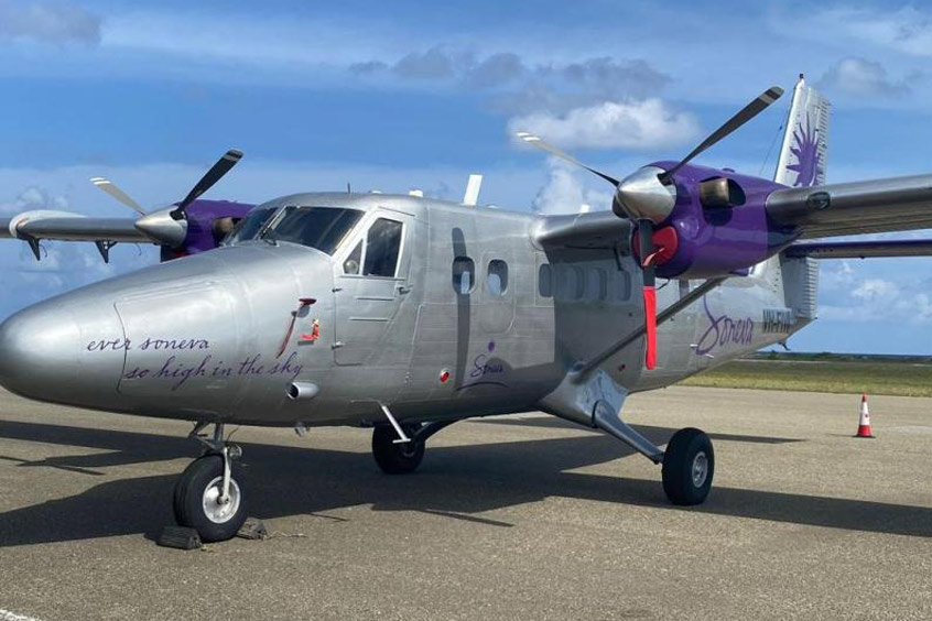 The DHC Twin Otter will operate between Malé to Soneva's resorts in the Maldives.