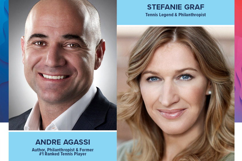 Andre Agassi and Steffi Graf will give the keynote at 2023 NBAA-BACE.