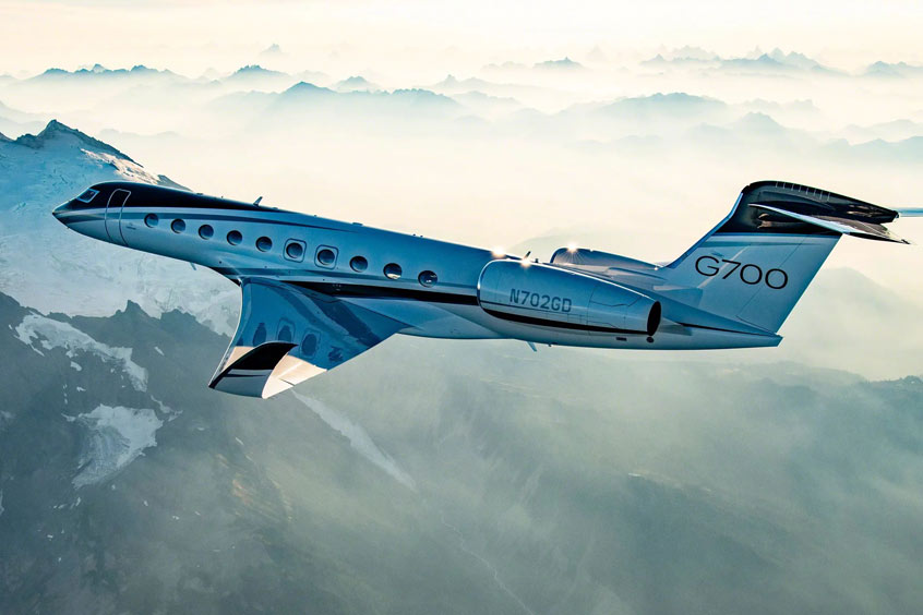 The G700 features the most spacious cabin in the industry and can fly 6,650 nautical miles/12,316 kilometers at Mach 0.90 or 7,750 nm/14,353 km at Mach 0.85, and its maximum operating speed of Mach 0.935 makes it the fastest aircraft in the Gulfstream fleet.