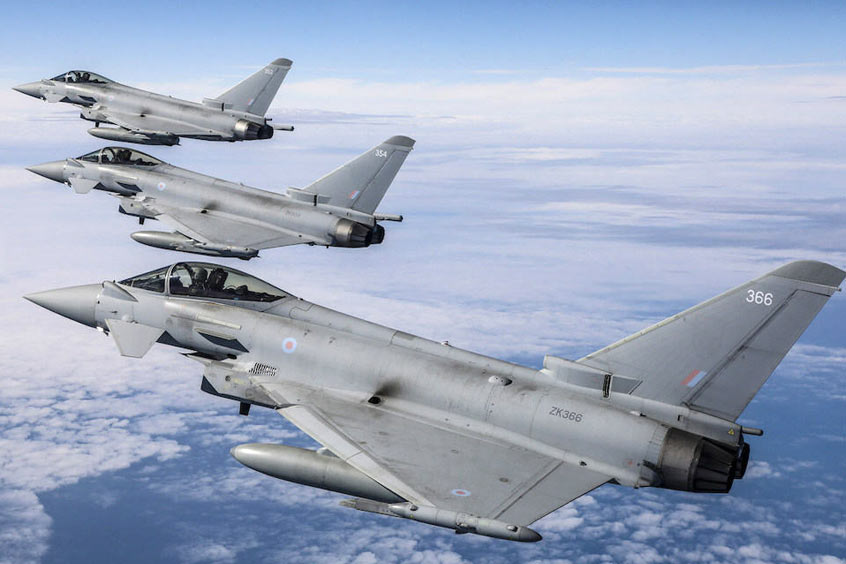 Eurofighter Typhoons (Crown copyright).