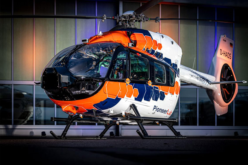 The PioneerLab is an adapted H145.