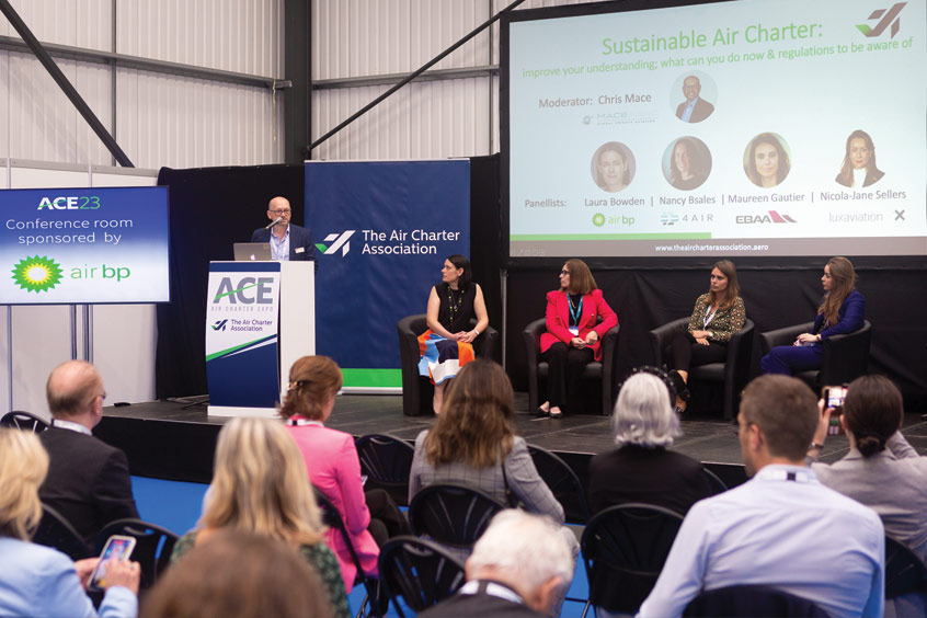 The sustainability panel at ACE'23.