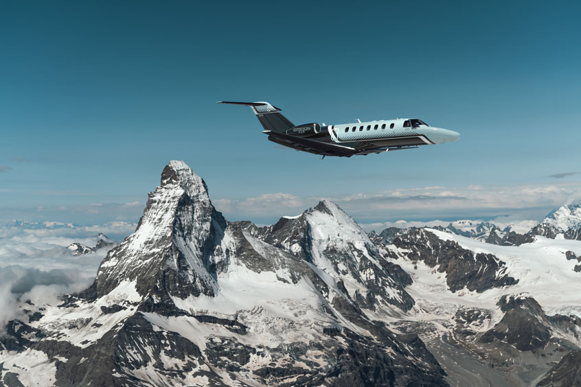 Textron's Cessna Citation CJ3 Gen2 air-to-air.