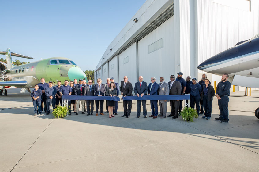 Staff mark the opening of new manufacturing capacity in Savannah.