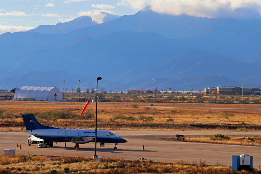 Sierra Vista Municipal is a joint-use civil-military airport which shares facilities with Libby Army Airfield.