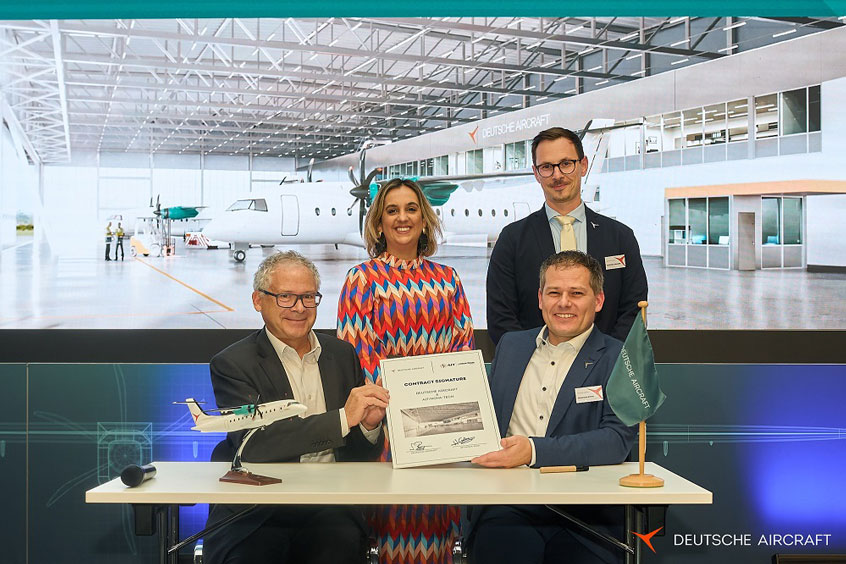 Herve Grosdemange (AIT/Nova-Tech), Valeria Vasquez (Deutsche Aircaft), Sebastian Böhnl (Deutsche Aircraft) and Dominik Hammer (Deutsche Aircraft).