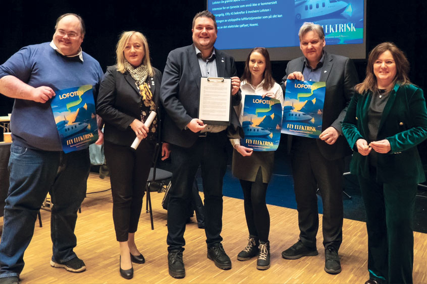 The six mayors of Lofoten:  Einar Benjaminsen, Elisabeth Mikalsen, Vidar Thom Benjaminsen, Hanna Sverdrup, Jonny Finstad and Susan Berg Kristiansen.