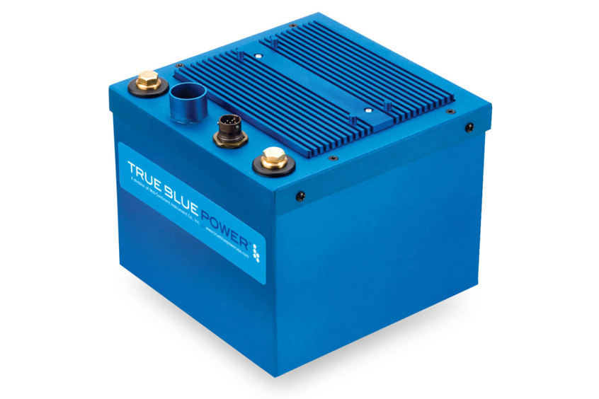 A True Blue Power TB17 lithium-ion battery.