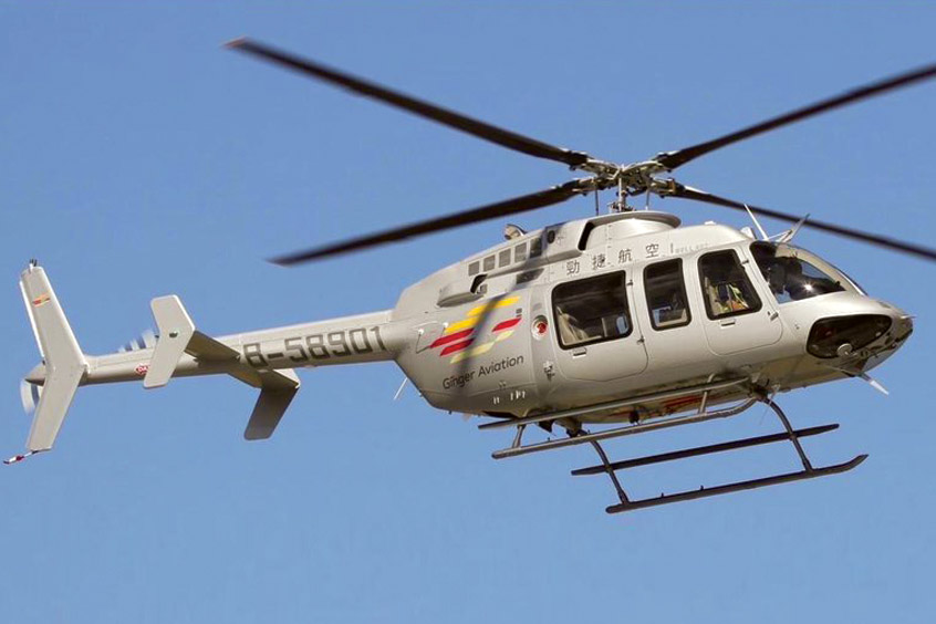 Ginger Aviation's Bell 407GXi will support powerline wash and inspections in Taiwan.