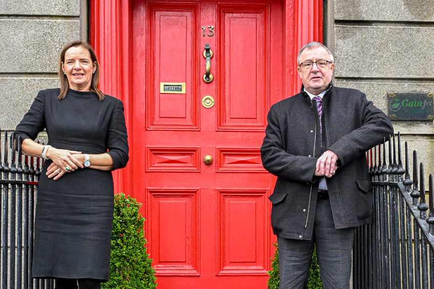 Financial controller Una Kennedy and accountable manager Ray Mills at the opening of Gainjet Ireland's new Dublin office. Pic credit: Chris Copley.