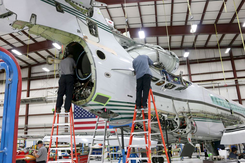 Western Aircraft has accomplished more than 130 C-checks, representing the most thorough inspection available for all Falcon models.