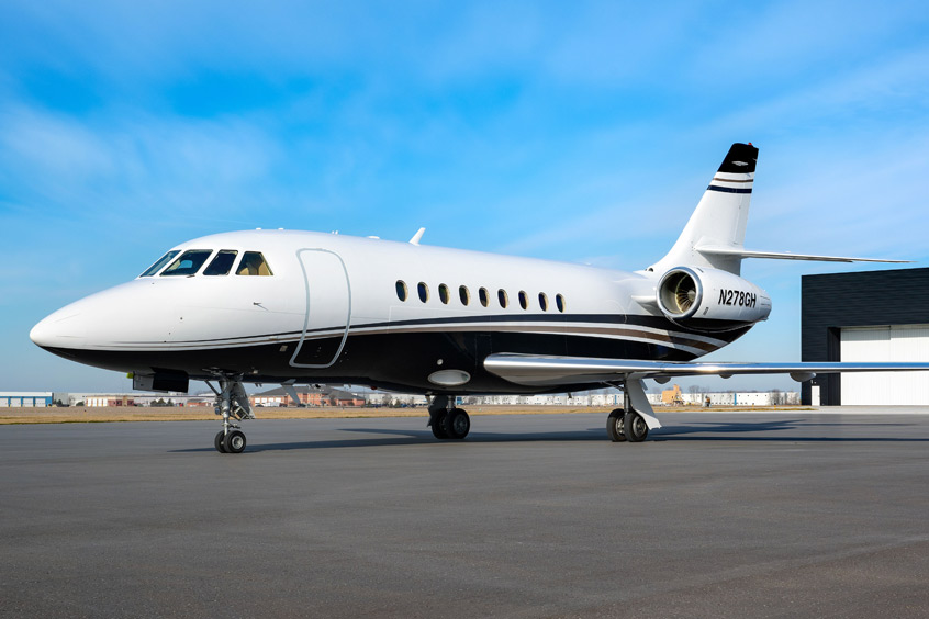 The Falcon 2000 will be based in Indianapolis.
