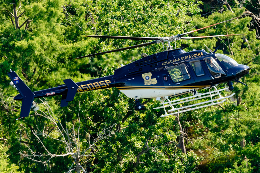 The Louisiana State Police’s Air Support Unit has a fleet full of Bell helicopters.