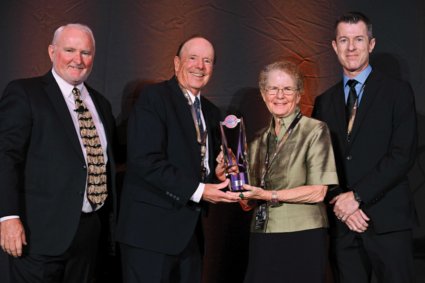 AOPA president Mark Baker with John and Martha King, and Paul Deres, AOPA vice president of operations.