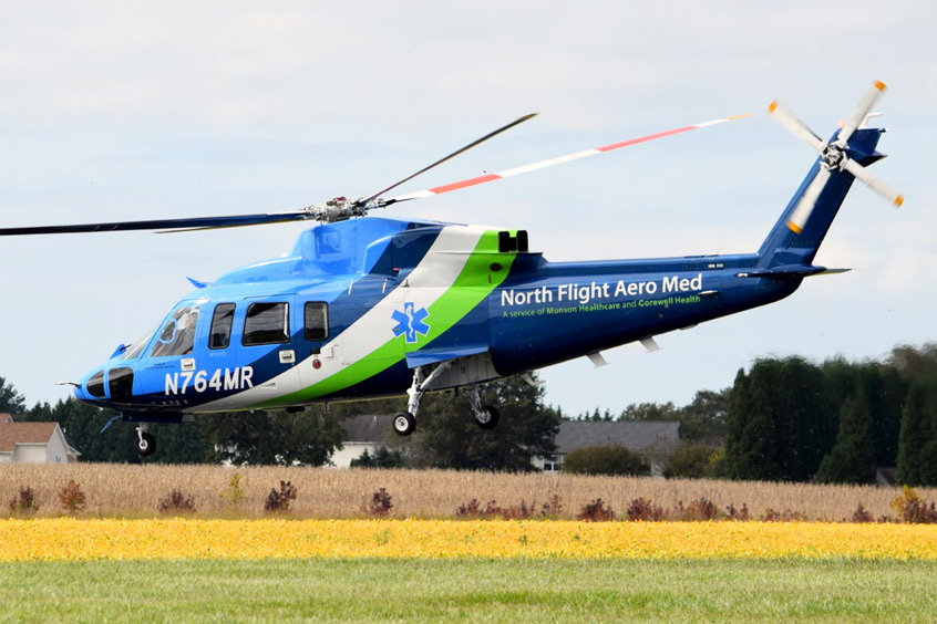The Sikorsky S-76 C++ will operate from a base located in Traverse City in northern Michigan.