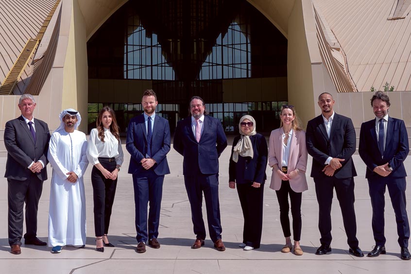 Co-CEOs Toby Edwards and James Farley, pictured centre, at Erth Abu Dhabi. 