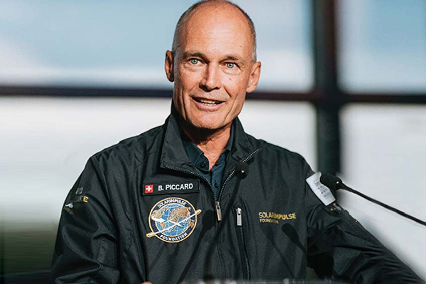 Explorer, psychiatrist, environmentalist and aviator Dr Bertrand Piccard is the first person to fly around the world non-stop in a balloon and, more recently, in a solar-powered aircraft. He is the initiator and chairman of the Solar Impulse Foundation, founder of the Climate Impulse Foundation and a UN Goodwill ambassador for the environment.