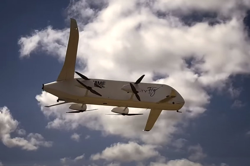 The 2024 Cento is MightyFly's third-generation autonomous cargo aircraft.