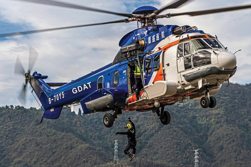 An H225 with China-based operator GDAT.