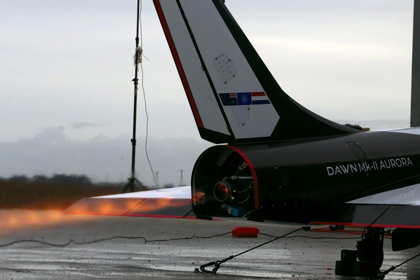 The Mk-II Aurora during an all-up systems test in June 2024 at Tāwhaki National Aerospace Centre.