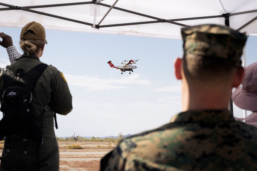Elroy Air Chaparral flying at Yuma Proving Ground.
