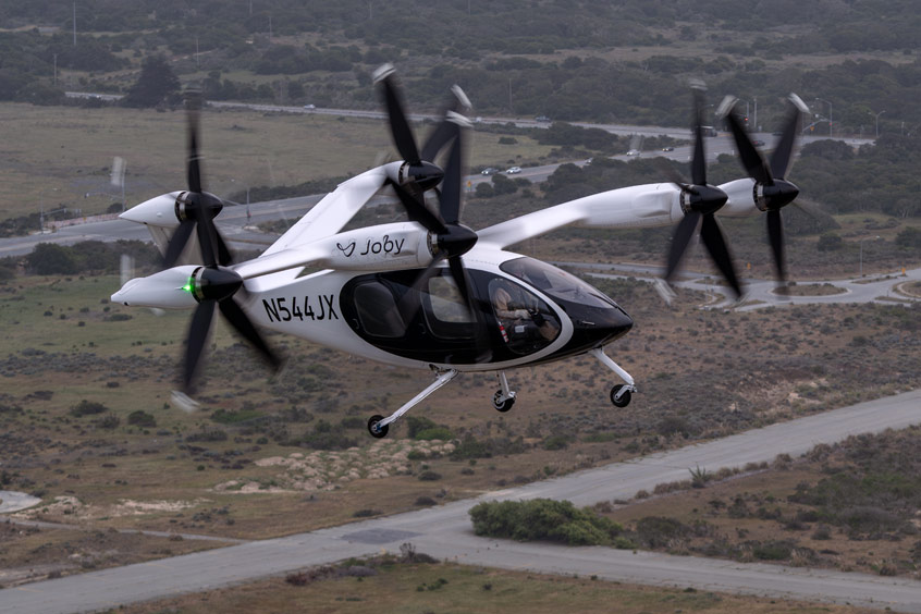 Joby's N544JX completed its first crewed transition flight in California.