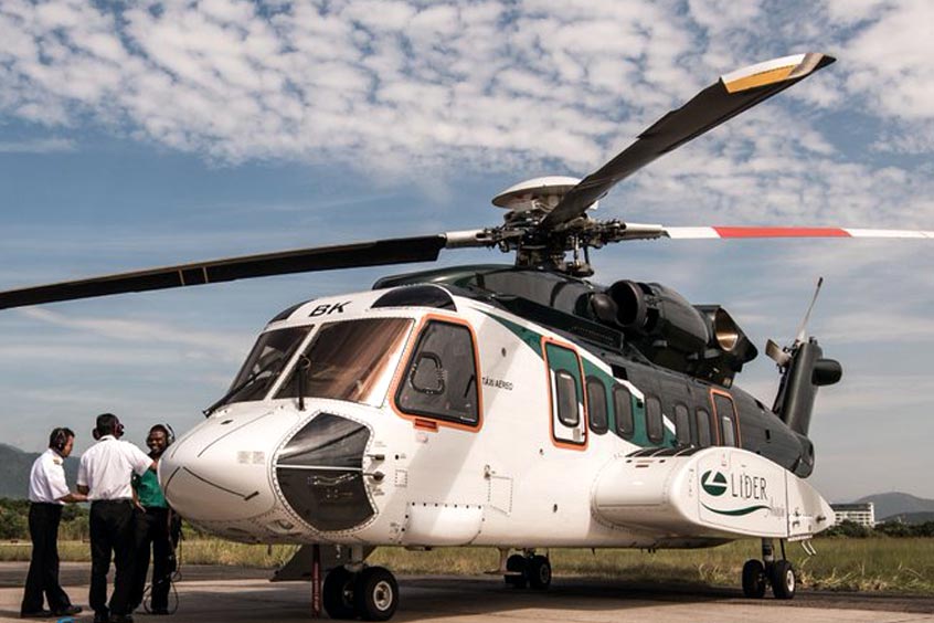 The aircraft used for the flight was a Sikorsky S-92.