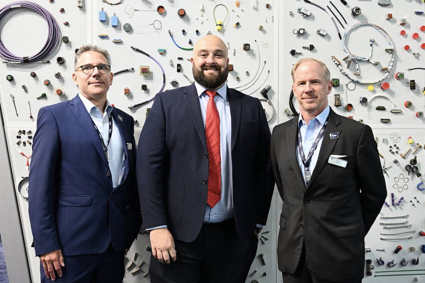 FDH Aero, an independent supply chain partner for aerospace and defense, has signed an expanded agreement with Gardner Aerospace, a global leader in aerospace manufacturing, to support commercial aircraft production in India. From left to right: Björn Anders, Managing Director-EMEA, FDH Aero; Ray Venables, Head of Sourcing, Gardner Aerospace; and Ian Walsh, CEO, FDH Aero.