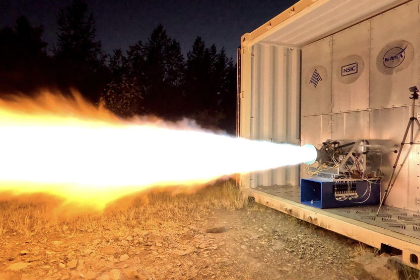 A hot-fire test of NFA’s Mjölnir engine demonstrated consistent performance across multiple firings.