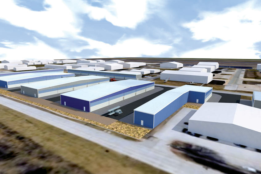 The hangar development will offer units tailored to general and business aviation aircraft.