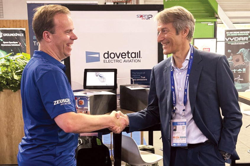 Danny van Ieperen, Technical Director of Zeusch Aviation and David Doral, CEO and co-founder of Dovetail Electric Aviation.