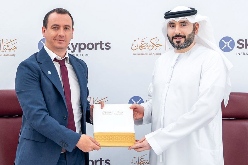 Daniel O’Neill and Omar Mohammed Lootah signed the MoU, marking a further step in Skyports’ growing presence across the UAE.