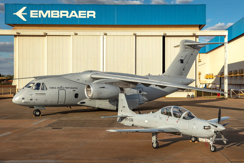 Portugal’s first A-29N and third KC-390 Millennium.