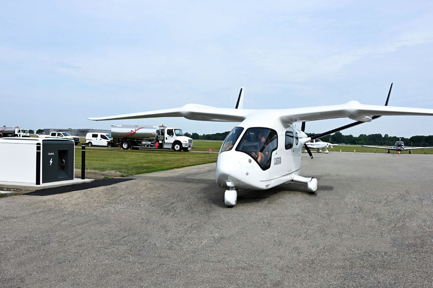 In addition to charging solutions, Beta is producing its electric aircraft, the Alia CTOL fixed-wing and Alia VTOL models, from its nearly 200,000 sq ft facility in Vermont.