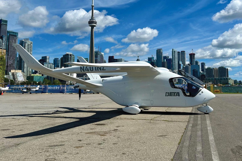 In addition to its Alia CTOL aircraft, Beta is building the Alia VTOL, a vertical takeoff and landing aircraft, at its 188,000 sq ft production facility in Vermont.