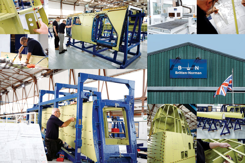 Britten-Norman completed more than half of the first UK-built Islander’s assembly at Bembridge.