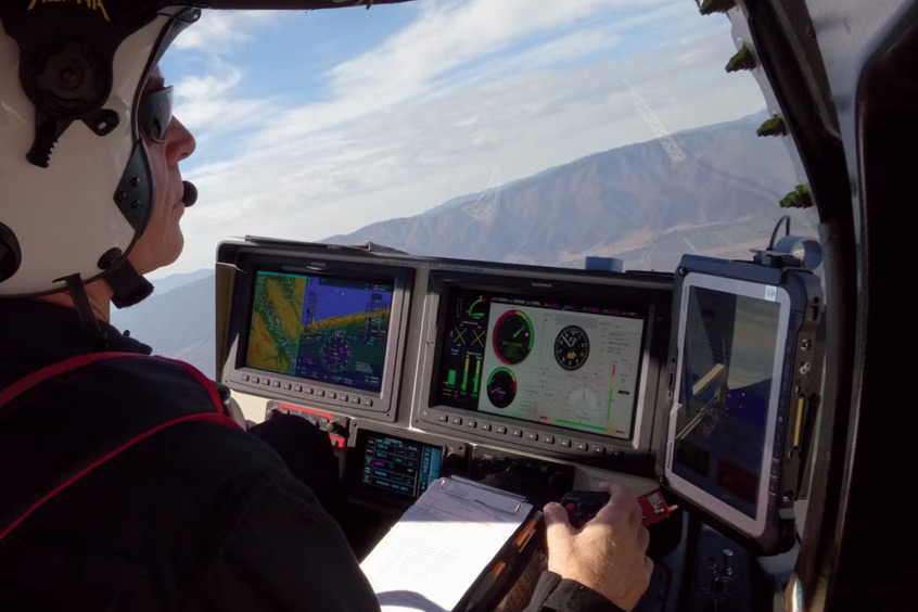 The test pilot flew 45 miles at speeds of more than 120 mph.