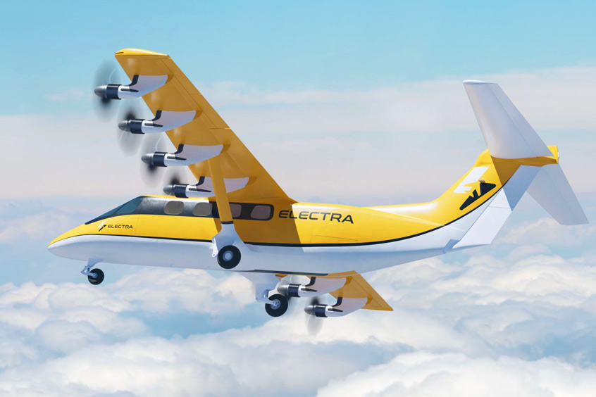The EL9 is designed to take off and land in spaces as short as 150ft.