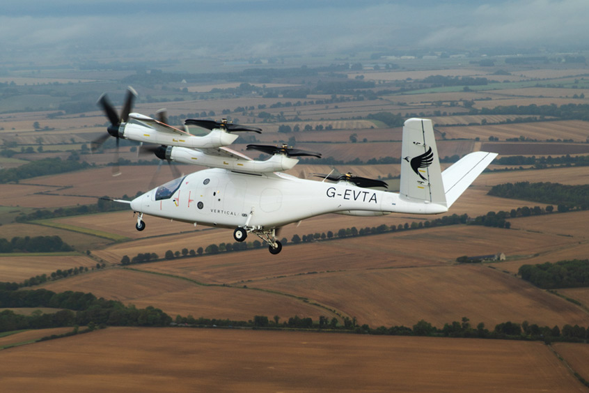 The project will culminate in planned test flights by Vertical Aerospace's VX4 aircraft.