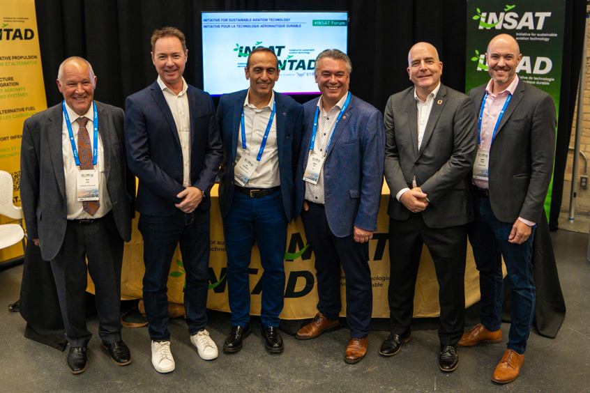 3C VP Phil Cole, Horizon co-founder Brandon Robinson, professor Ali Dolatabadi, Strix CEO Michel Dion, Strix CTO Denis Godin and Horizon COO Jason O'Neill.