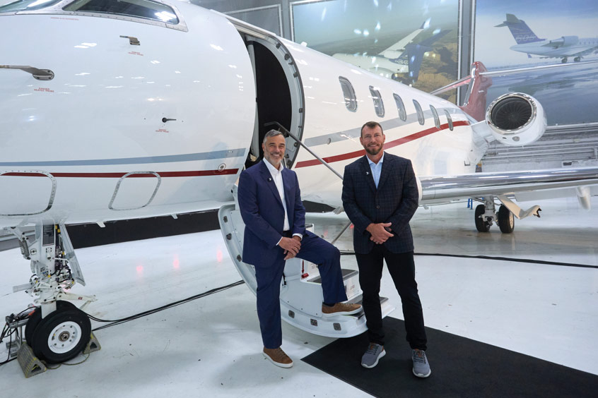 AB Jets founder and president Andrew Bettis and co-owner/ops director David Turner.