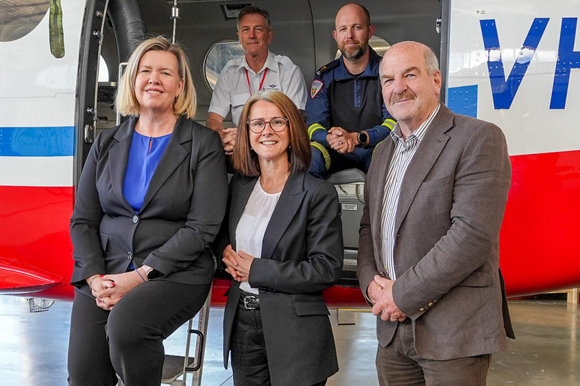 RFDS Tasmania CEO Nicole Henty is in the centre, front row.