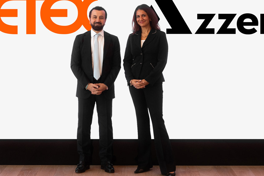 Adel Mardini, CEO of Jetex, and Puja Mahajan, CEO of Azzera, formalised their strategic partnership at the Dubai Airshow 2025.