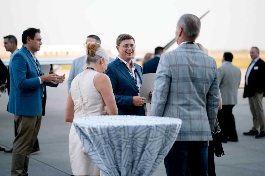 Chris Bull (centre) ensures he knows each customer by name.