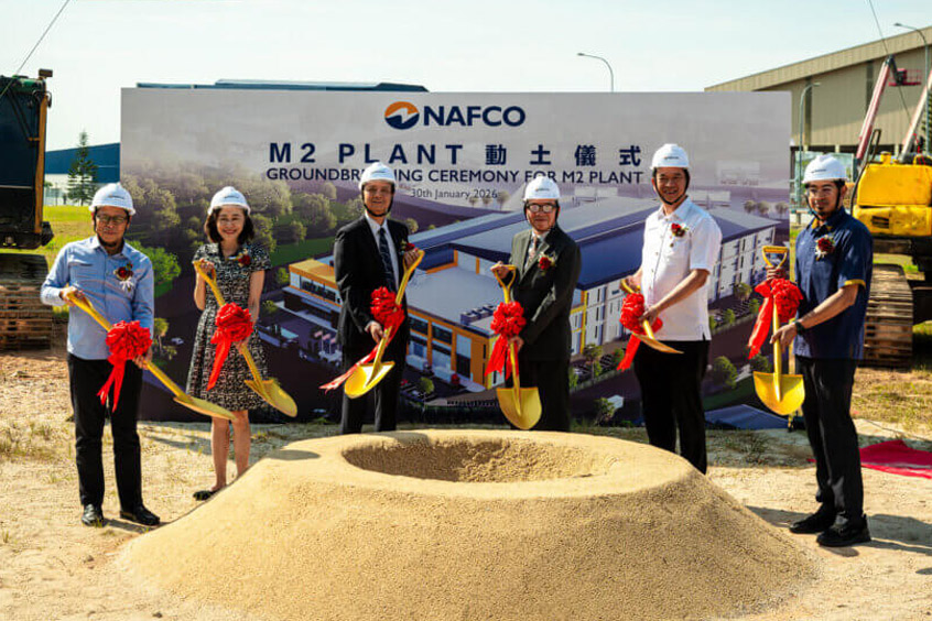 President Mr. Alvin Lin (3rd from left); a Member of the Negeri Sembilan State Assembly, together with government representatives and industry partners, officiating the launch of the Phase II expansion project.